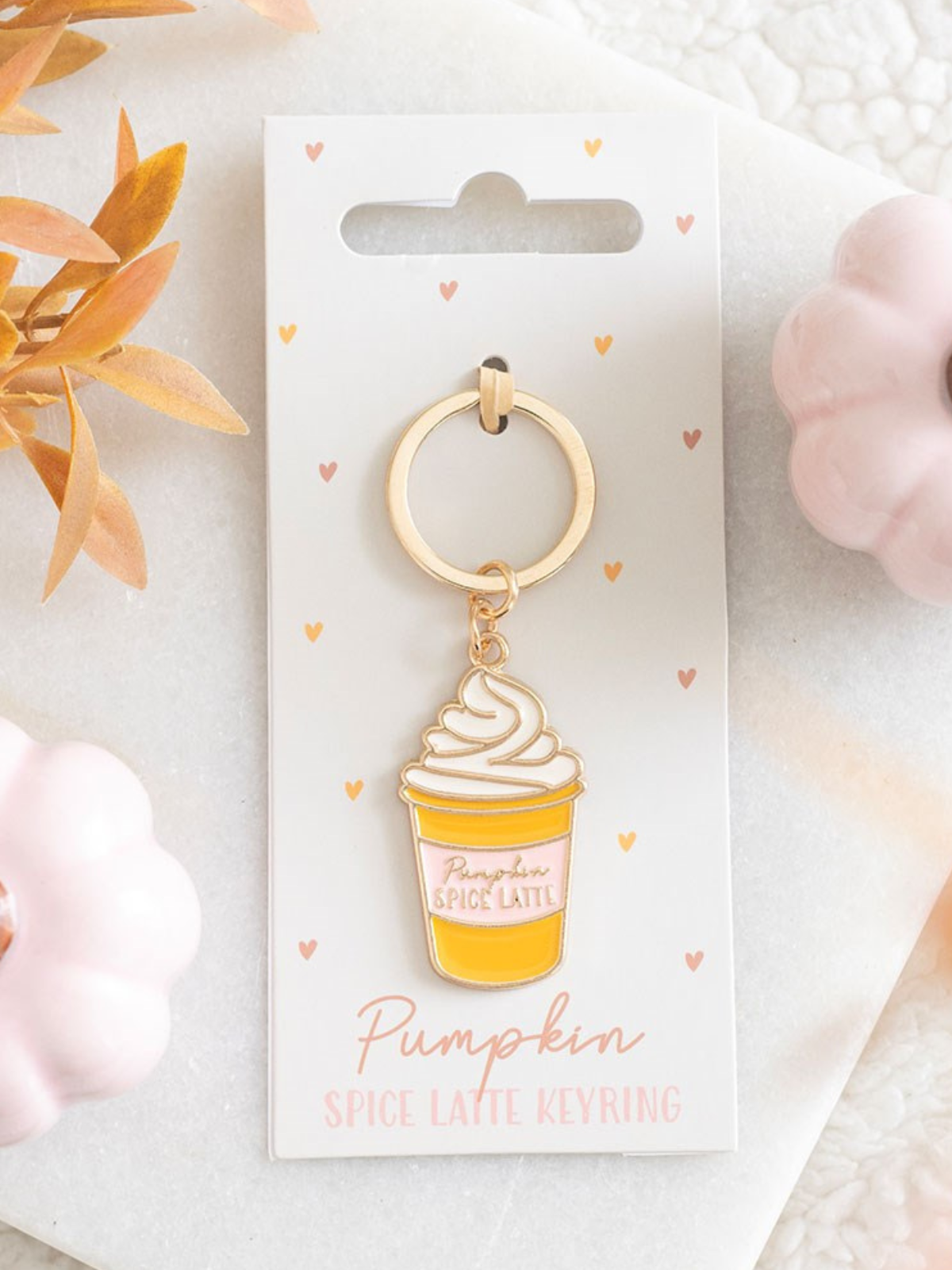 Pumpkin Spice Latte Autumn Keyring Something Different