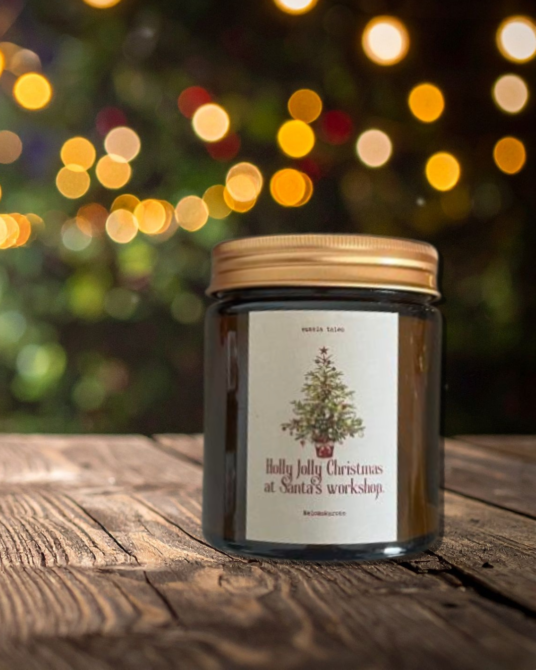 Holly Jolly Christmas at Santa's Workshop Κερί σε βαζάκι Eunoia Tales