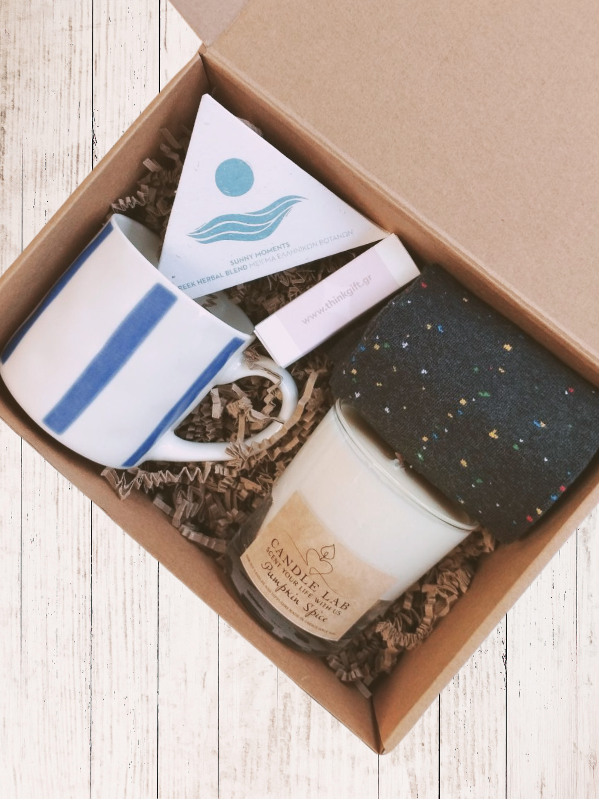The Blue Stripes Cup Festive Giftbox Think Gift