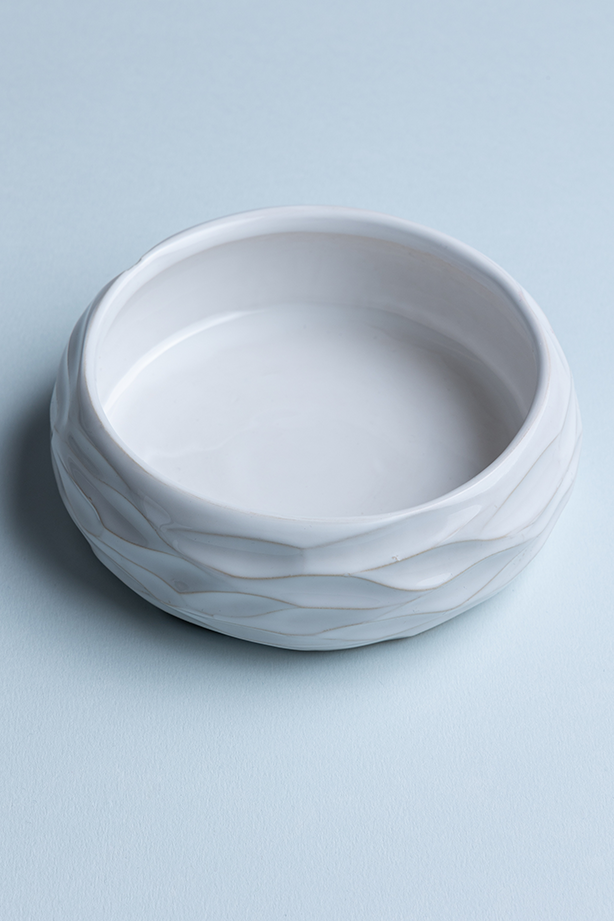 Μικρό Κεραμικό Μπωλ με σκαλίσματα Domestic Princess λευκό Phós