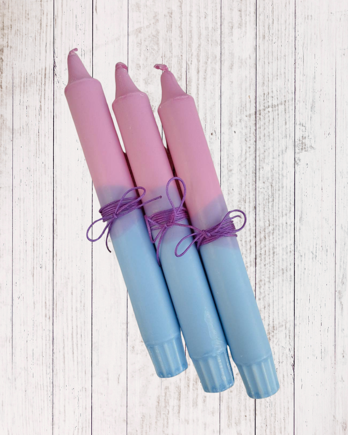 Λαμπάδα από Φυτικό Κερί Pastel Party Pink & Blue