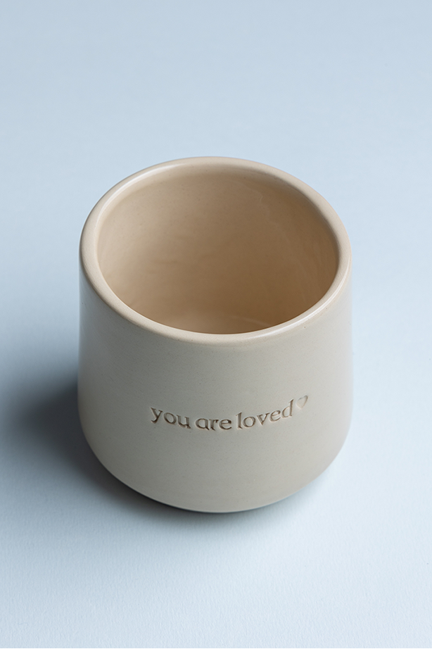 Μεγάλη Κεραμική Κούπα Hug In a Mug Κρεμ Phós