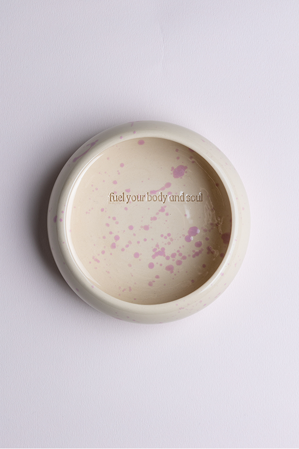 Μικρό Κεραμικό Μπωλ Tiny Magic Bowl Κρεμ με πιτσιλιές Phós