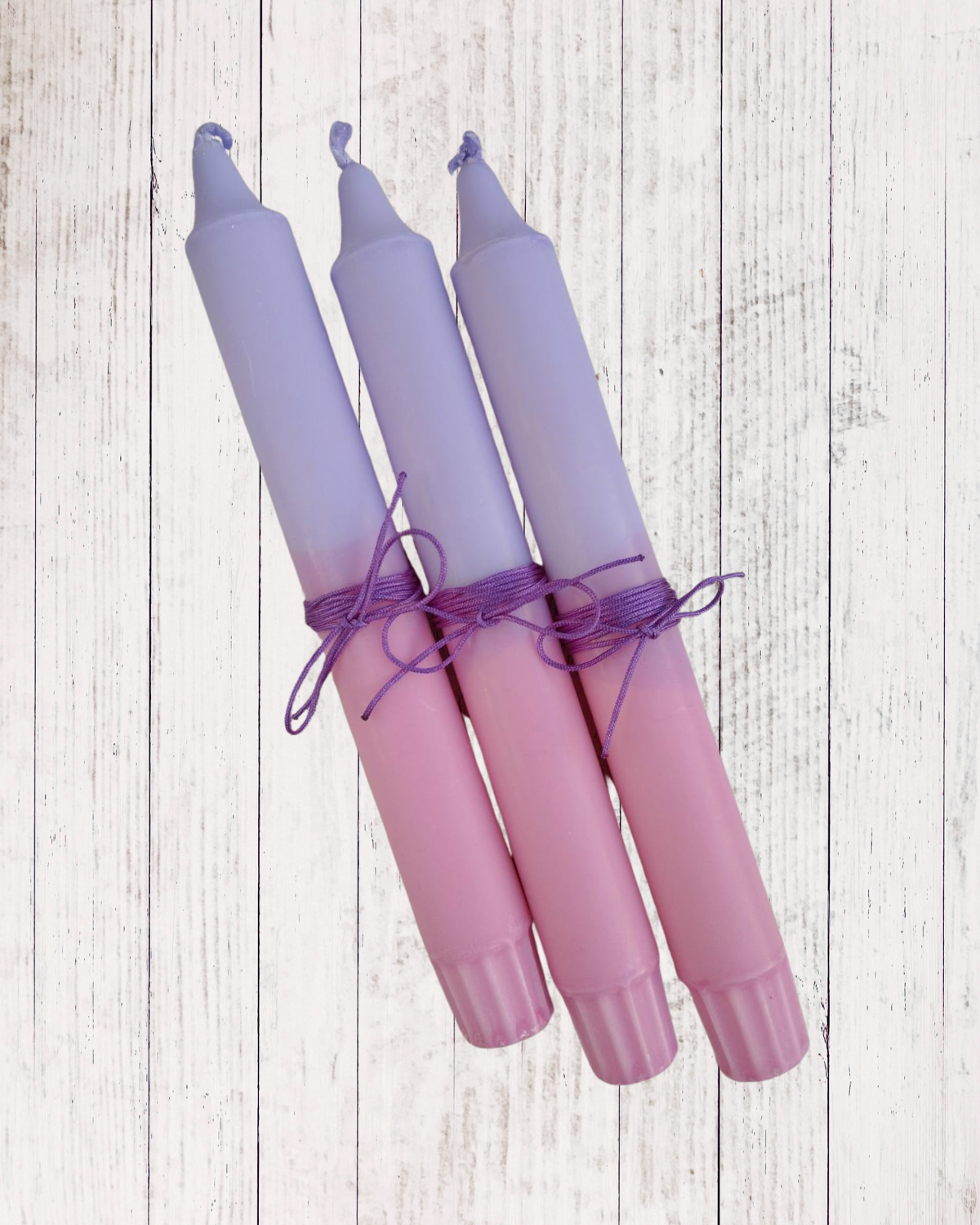 Λαμπάδα από Φυτικό Κερί Pastel Party Lilac & Pink