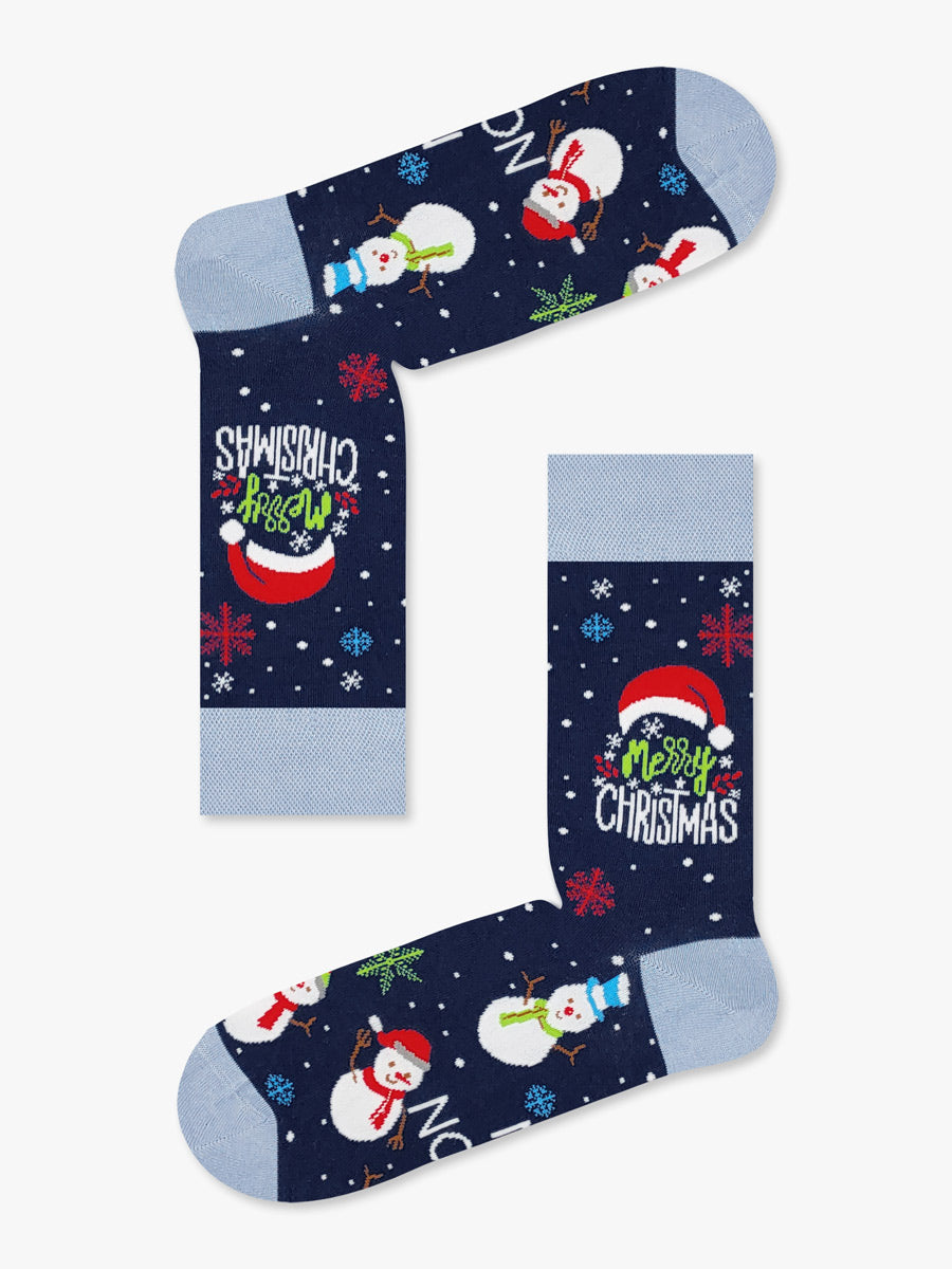 Χριστουγεννιάτικες Κάλτσες Βαμβακερές Merry Christmas Snowman NODO